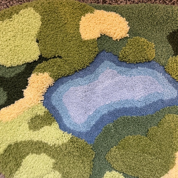 Golf Course Colorful Abstract Area Rug - Picture 2 of 3